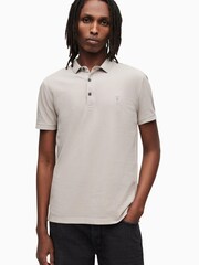AllSaints Natural Reform Short Sleeve Polo Shirt - Image 1 of 6