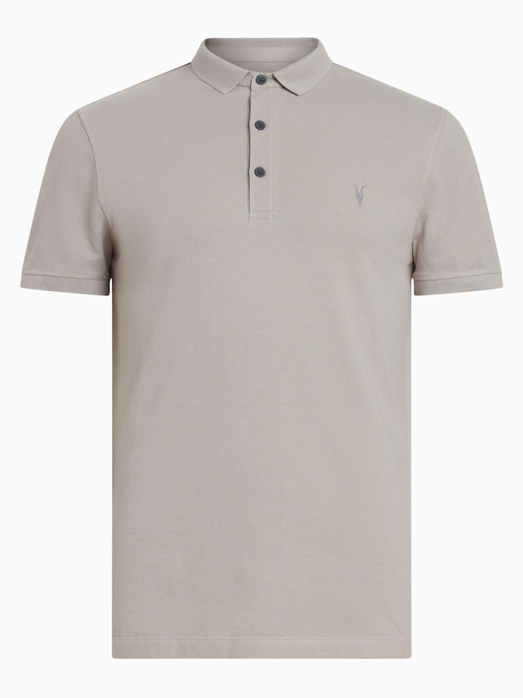 AllSaints Natural Reform Short Sleeve Polo Shirt - Image 6 of 6