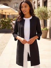 Roman Black Smart Longline Textured Jacket - Image 2 of 4