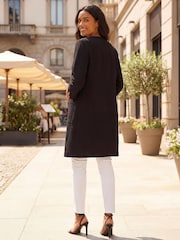 Roman Black Smart Longline Textured Jacket - Image 3 of 4