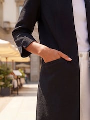 Roman Black Smart Longline Textured Jacket - Image 4 of 4