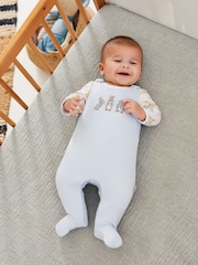 JoJo Maman Bébé Blue 2-Piece Peter Rabbit Baby Dungaree Set - Image 2 of 7