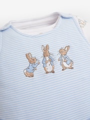 JoJo Maman Bébé Blue 2-Piece Peter Rabbit Baby Dungaree Set - Image 7 of 7