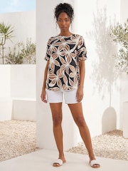 Roman Brown Floral Print Top - Image 2 of 4