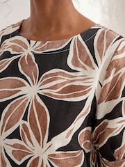 Roman Brown Floral Print Top - Image 4 of 4