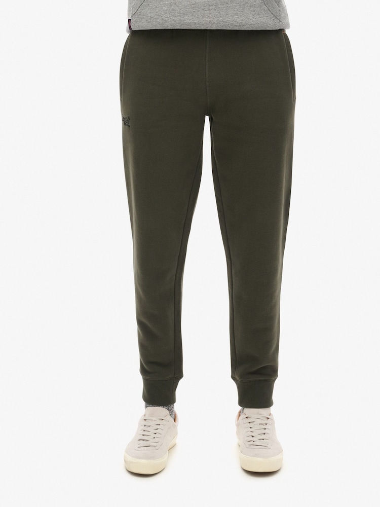 Superdry Dark Grey Green Essential Logo Joggers - Image 2 of 5