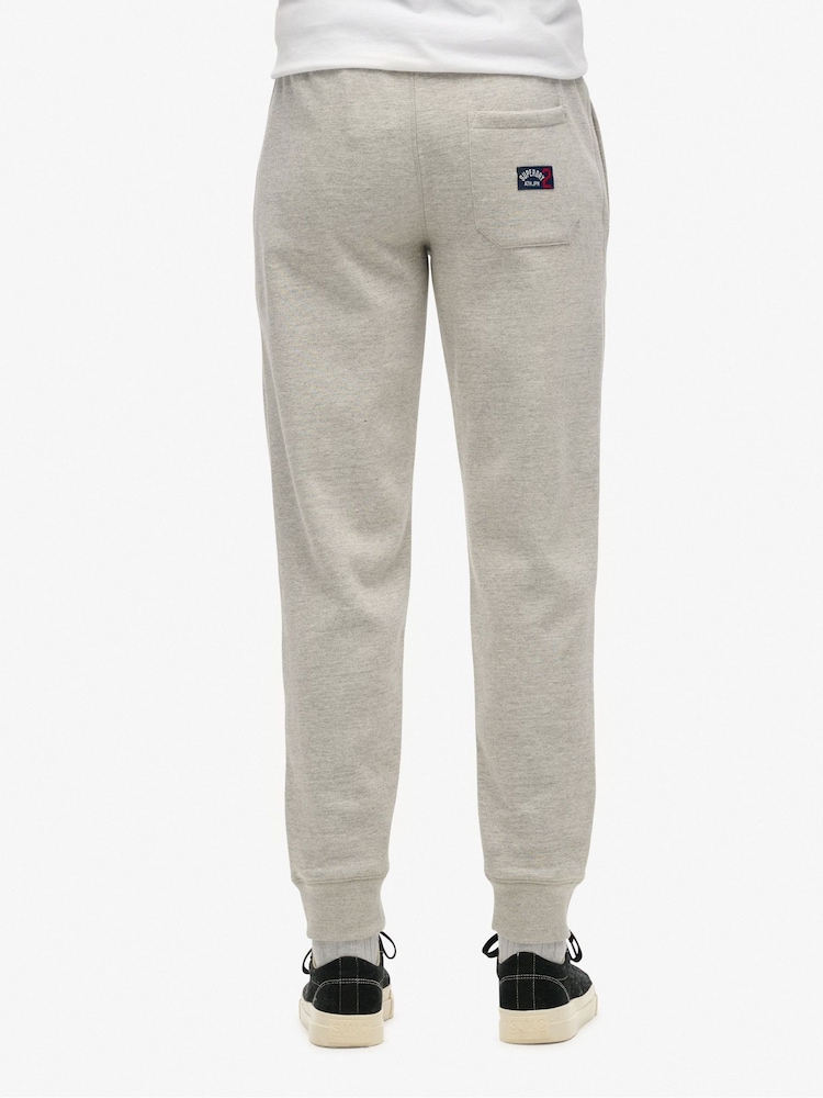 Superdry Light Grey Marl Essential Logo Joggers - Image 2 of 5
