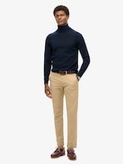 Superdry Darkest Navy Merino Roll Neck Slim Fit Jumper - Image 3 of 6