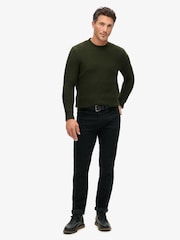 Superdry Olive Merchant Textured Crew Jumper - Image 2 of 6