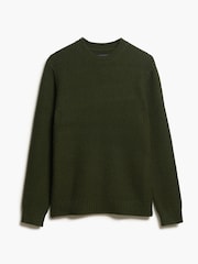 Superdry Olive Merchant Textured Crew Jumper - Image 4 of 6