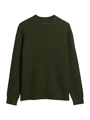 Superdry Olive Merchant Textured Crew Jumper - Image 5 of 6
