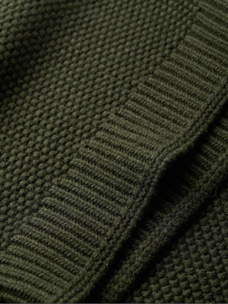 Superdry Olive Merchant Textured Crew Jumper - Image 6 of 6