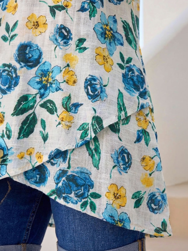 Túnica cruzada con bajo estampado Roman Floral - Imagen 4 de 4 Túnica cruzada con bajo estampado Roman Floral - Imagen 4 de 4