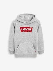 Levi's® Grey Batwing Logo Hoodie - Image 2 of 4