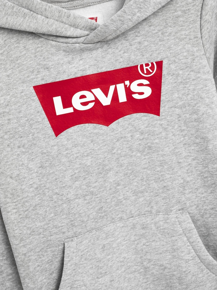 Levi's® Grey Batwing Logo Hoodie - Image 4 of 4