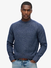 Superdry Nautical Navy Chunky Raglan Jumper - Image 1 of 5