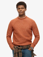 Superdry Sequoia Brown Chunky Raglan Jumper - Image 1 of 4