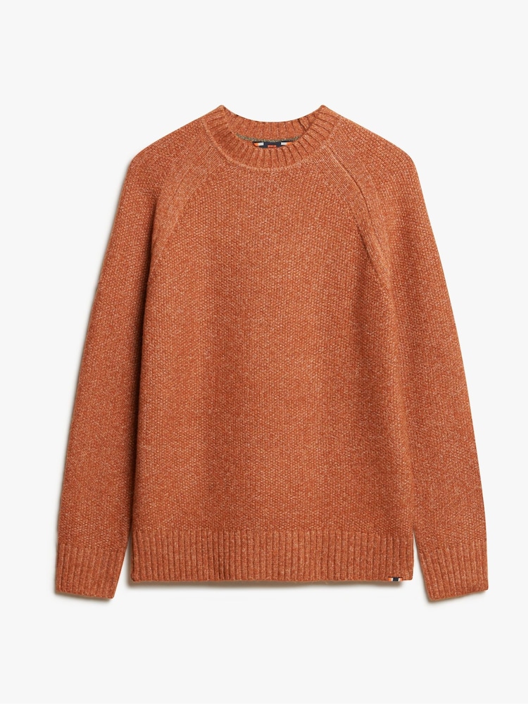 Superdry Sequoia Brown Chunky Raglan Jumper - Image 3 of 4