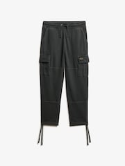 Superdry Washed Black Contrast Stitch 100% Cotton Cargo Joggers - Image 5 of 6