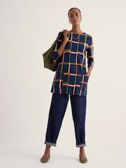 Seasalt Cornwall Blue Tall Waves Tunic - Image 1 of 5