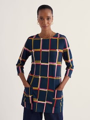 Seasalt Cornwall Blue Tall Waves Tunic - Image 2 of 5
