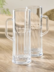Set of 2 Clear Nova Tankard Beer Glasses - Image 2 of 4
