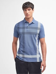 Barbour® Blue Blaine Check 100% Cotton Polo Shirt - Image 1 of 10