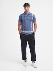 Barbour® Blue Blaine Check 100% Cotton Polo Shirt - Image 4 of 10