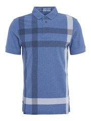 Barbour® Blue Blaine Check 100% Cotton Polo Shirt - Image 10 of 10