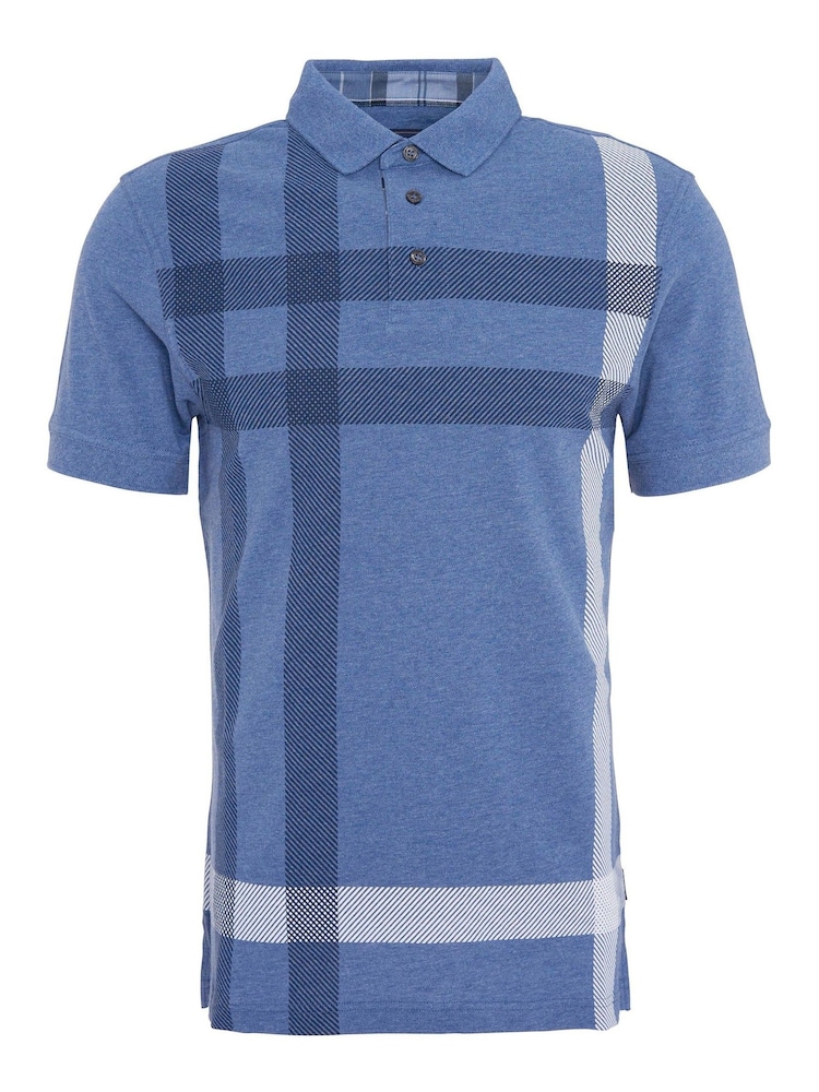 Barbour® Blue Blaine Check 100% Cotton Polo Shirt - Image 10 of 10