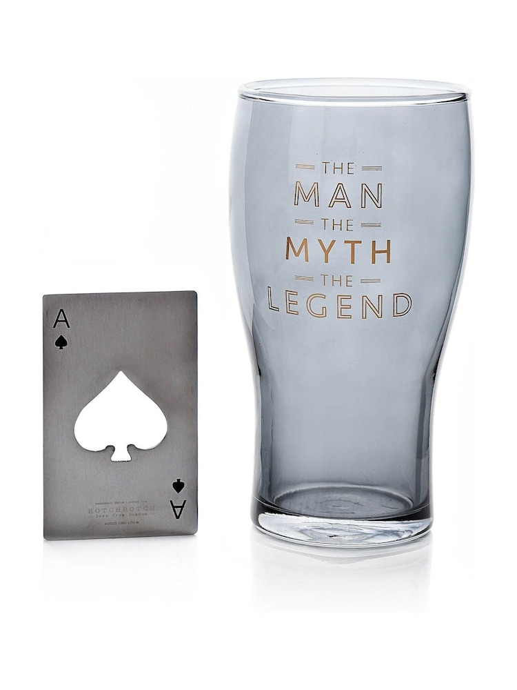 Widdop Blue Beer Glass - The Man The Myth The Legend - Image 1 of 2 Widdop Blue Beer Glass - The Man The Myth The Legend - Image 1 of 2