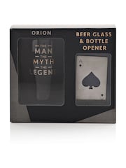 Widdop Blue Beer Glass - The Man The Myth The Legend - Image 2 of 2