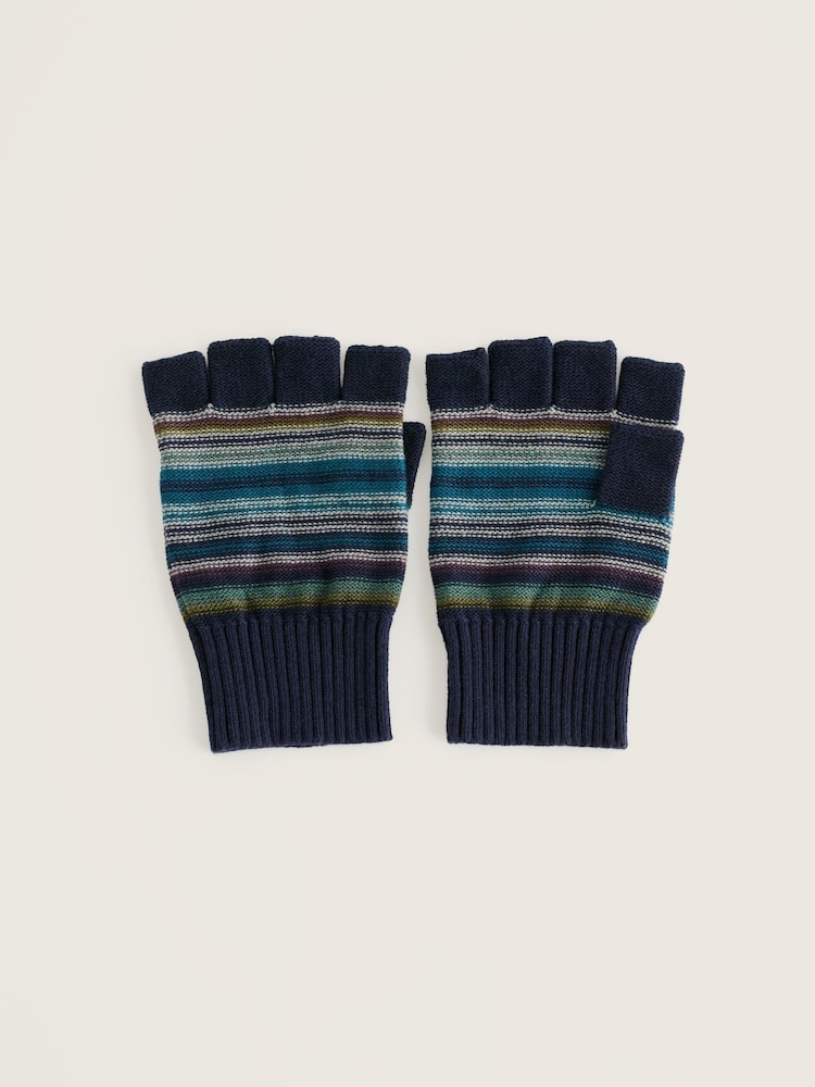 Seasalt Cornwall Blue Trenale Fingerless Gloves - Image 4 of 4 Seasalt Cornwall Blue Trenale Fingerless Gloves - Image 4 of 4