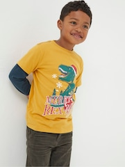 FatFace Blue Dinosaur T-Shirt - Image 1 of 5