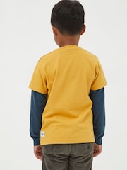 FatFace Blue Dinosaur T-Shirt - Image 2 of 5