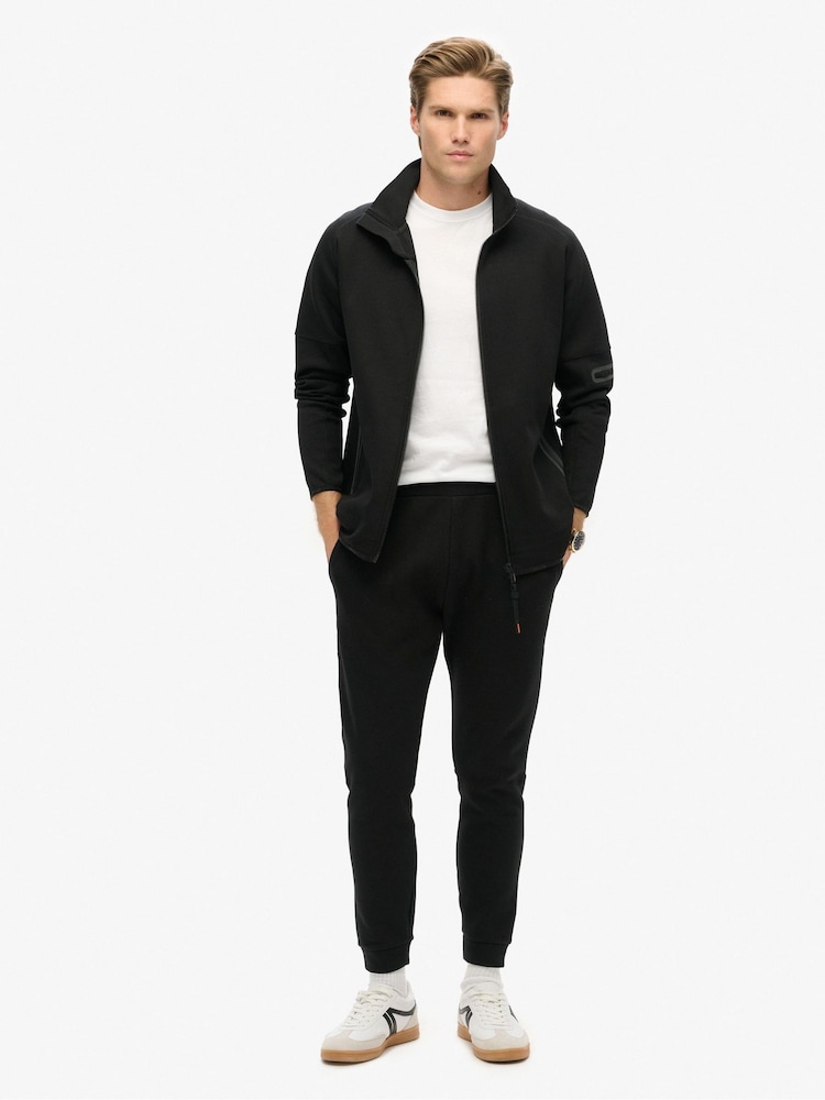 Superdry Black Tech Tapered Joggers - Image 1 of 5