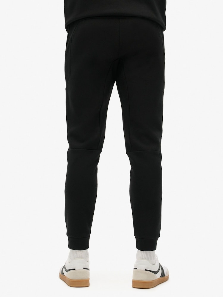 Superdry Black Tech Tapered Joggers - Image 4 of 5