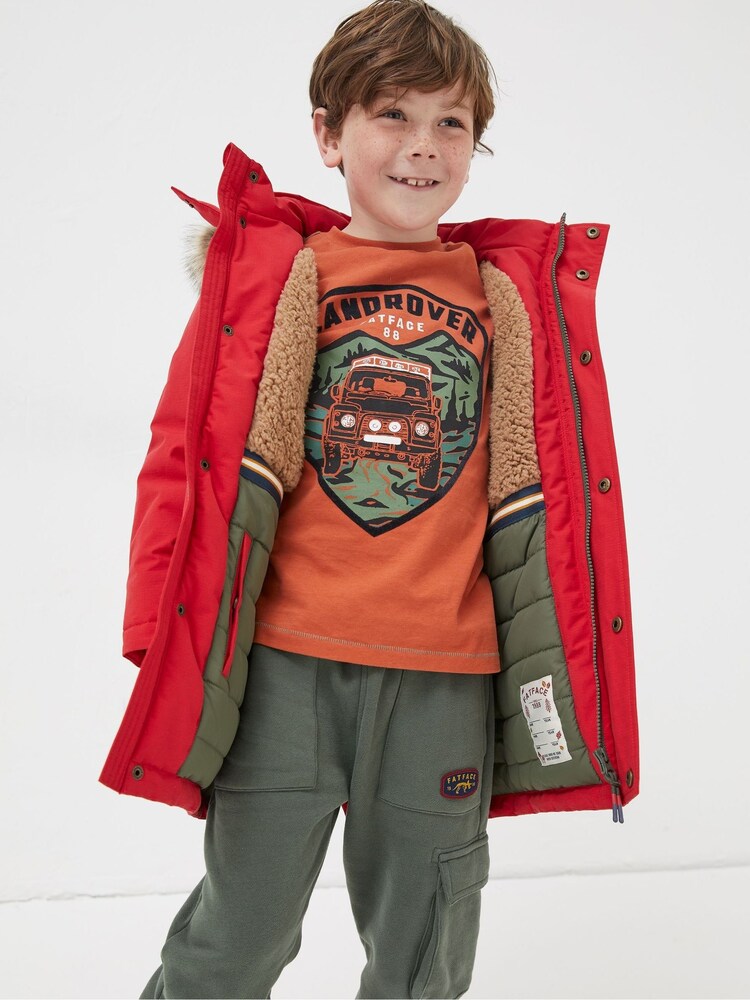 FatFace Red Waterproof Coat - Image 1 of 3