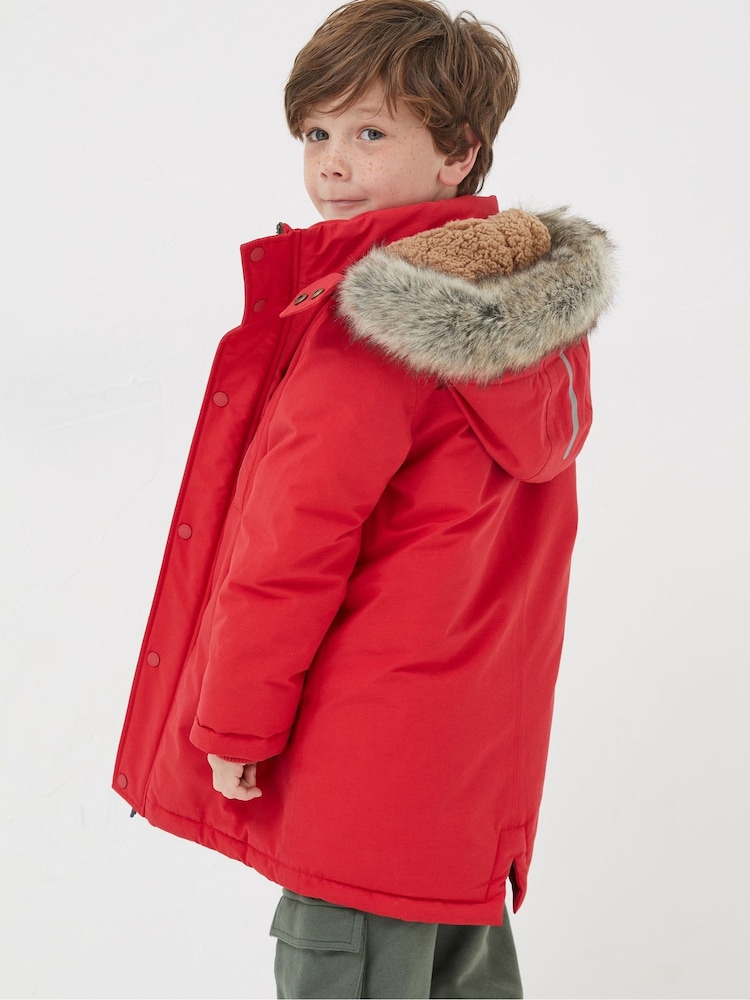 FatFace Red Waterproof Coat - Image 2 of 3