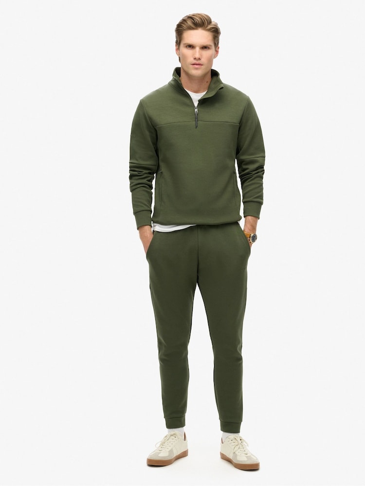 Superdry Dark Moss Green Tech Tapered Joggers - Image 1 of 5