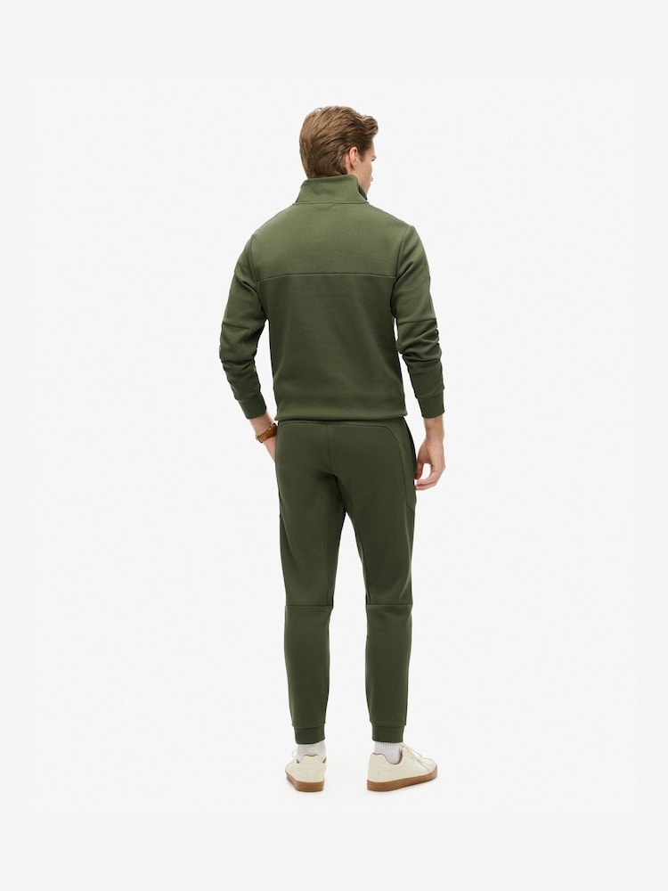 Superdry Dark Moss Green Tech Tapered Joggers - Image 2 of 5