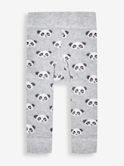 JoJo Maman Bébé Grey Panda Knitted Leggings - Image 1 of 2