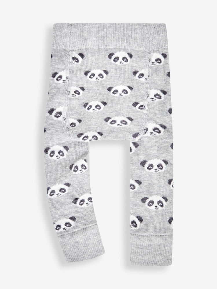 JoJo Maman Bébé Grey Panda Knitted Leggings - Image 2 of 2