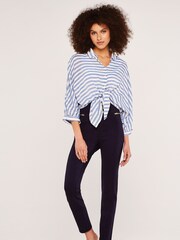 Apricot Blue Buttons Ponte Trousers - Image 3 of 4
