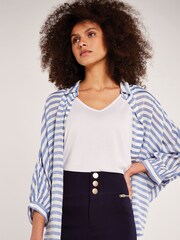 Apricot Blue Buttons Ponte Trousers - Image 4 of 4