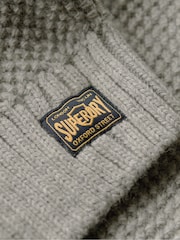Superdry Mid Grey Jacob Cable Knit Quarter Zip Jumper - Image 5 of 6