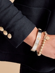 Lauren Ralph Lauren Gold Tone Crest Bangle - Image 1 of 5
