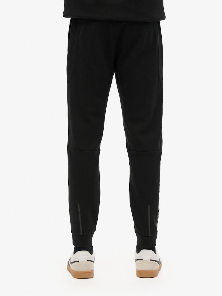 Superdry Black Tech Logo Tapered Joggers - Image 2 of 6