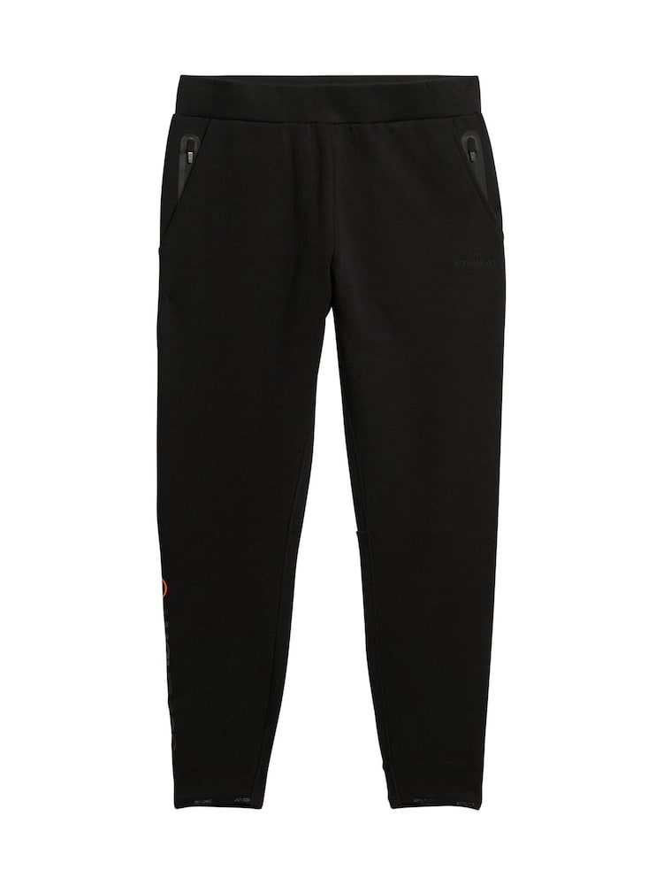 Superdry Black Tech Logo Tapered Joggers - Image 5 of 6
