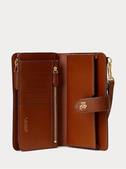 Lauren Ralph Lauren Crosshatch Leather Tech Wristlet Bag - Image 2 of 3
